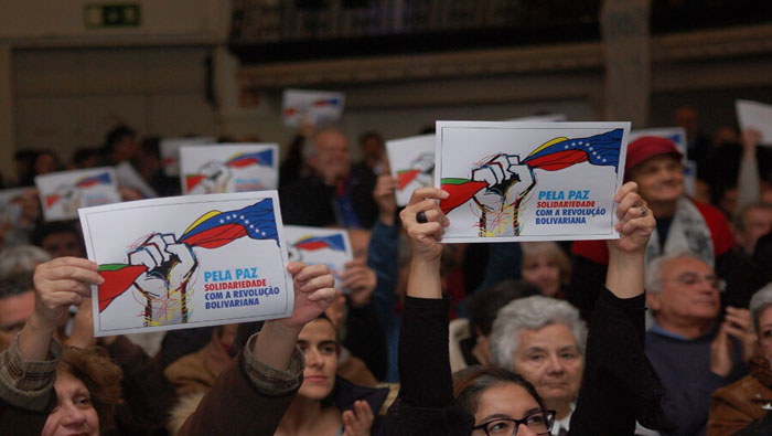 En Portugal se realizó un acto de solidaridad por la defensa de la paz e independencia de Venezuela en Lisboa (capital).