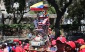 Thousands of supporters of Venezuelan President Nicolas Maduro came out Saturday in Caracas (Venezuela). 