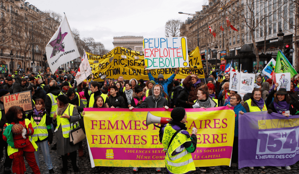 La marcha estuvo encabezada por mujeres, en concordancia al reciente Día Internacional de la Mujer. 