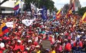 Thousands of people marched in Caracas in support of the Government of Nicolas Maduro and against US interference. 
