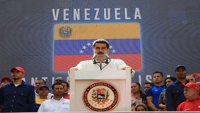 El mandatario encabezó este sábado la multitudinaria marcha del Día del Antiimperialismo Bolivariano, en Caracas.