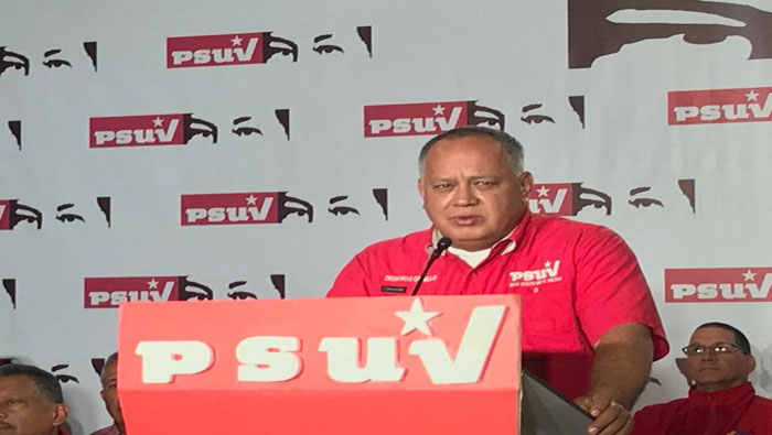 El primer vicepresidente del PSUV, Diosdado Cabello, aseveró que en Venezuela opera un golpe de Estado que dirige EE.UU.