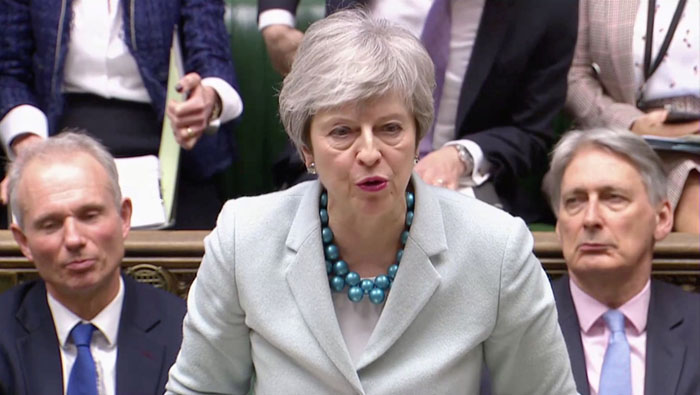 La primera ministra, Theresa May, admitió que no contaba con los votos en la Cámara de los Comunes para aprobar el acuerdo definitivo del brexit.