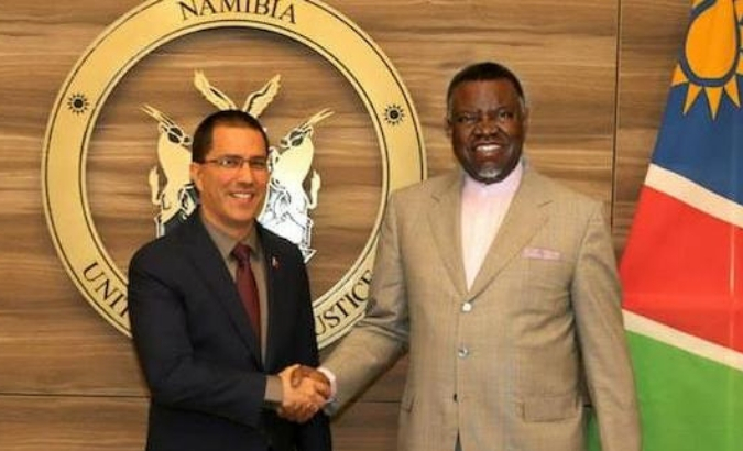 Jorge Arreza agradeció el apoyo del Gobierno namibio hacia el pueblo venezolano.