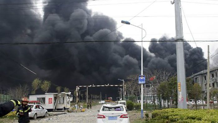 Las autoridades chinas informaron que la explosión se debió a una fuga de gas licuado.