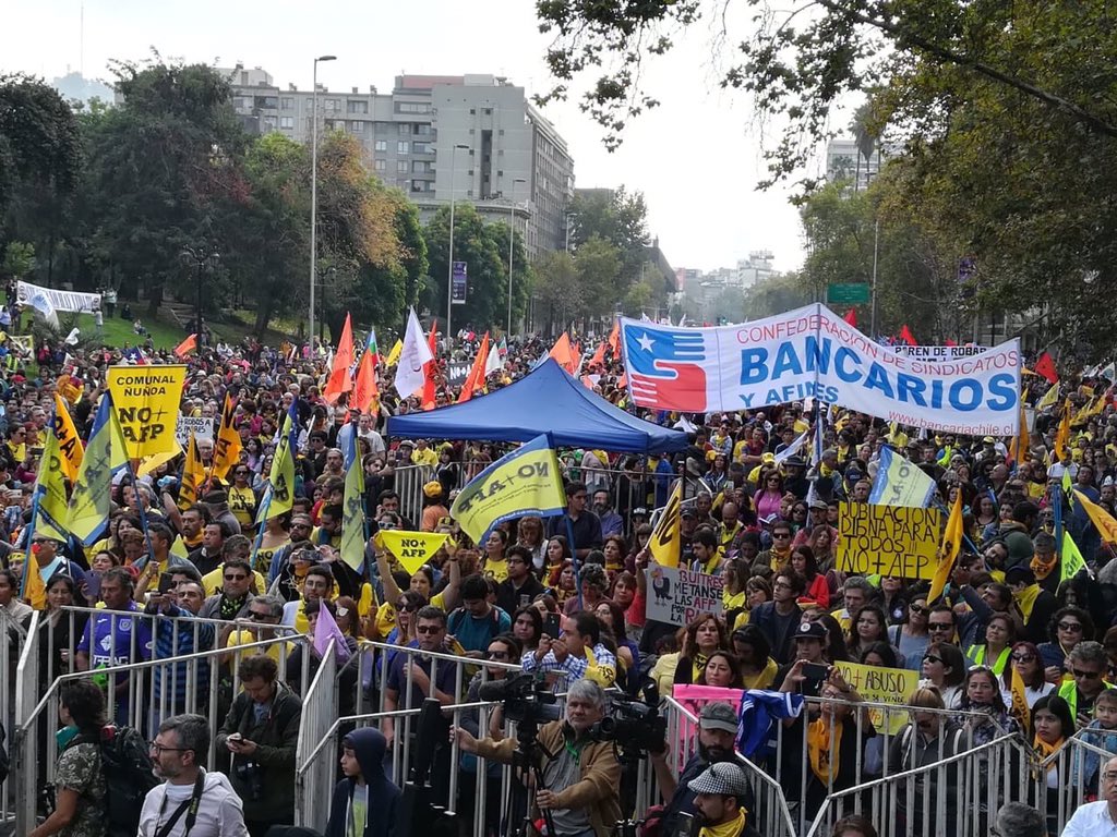 La marcha No+AFP de este domingo fue la primera de 2019 de la agenda del movimiento.