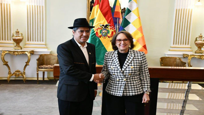 La secretaria general iberoamericana (Segib), Rebeca Grynspan, está en Bolivia desde el pasado viernes en el marco de una visita oficial.