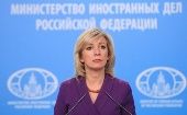 "Las declaraciones sobre la supuesta responsabilidad rusa de la situación en Venezuela son absurdas", aseguró Zarájova.