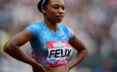 Allyson Felix, a runner sponsored by Nike, during a 2017 London competition.