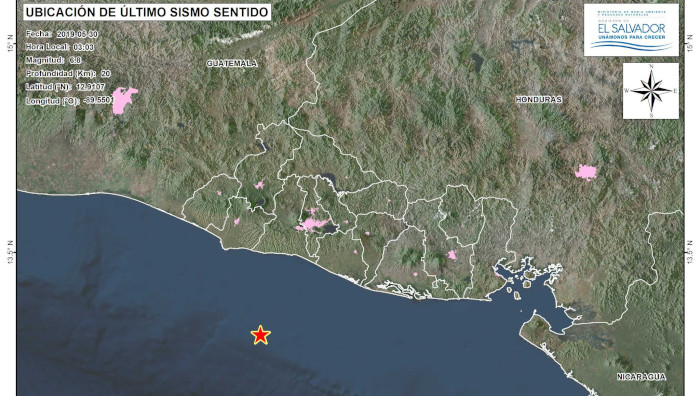 Un sismo de magnitud 6.8 sacudió a El Salvador la madrugada de este jueves.