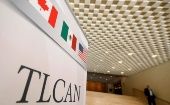 A NAFTA banner is seen during the fifth round of NAFTA talks involving the United States, Mexico and Canada, in Mexico City, Mexico, November 19, 2017. 