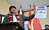 "El pueblo ahora participa, antes las políticas llegaban de arriba y de afuera, nunca los bolivianos decidíamos leyes", indicó el mandatario.