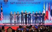 La ceremonia de apertura de la 34 Cumbre de la ASEAN se llevo a cabo el domingo en Bangkok. 