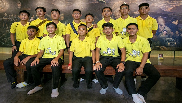 Los doce infantes y su entrenador fueron rescatados tras nueves días de estar atrapados en la cueva Tham Luang.
