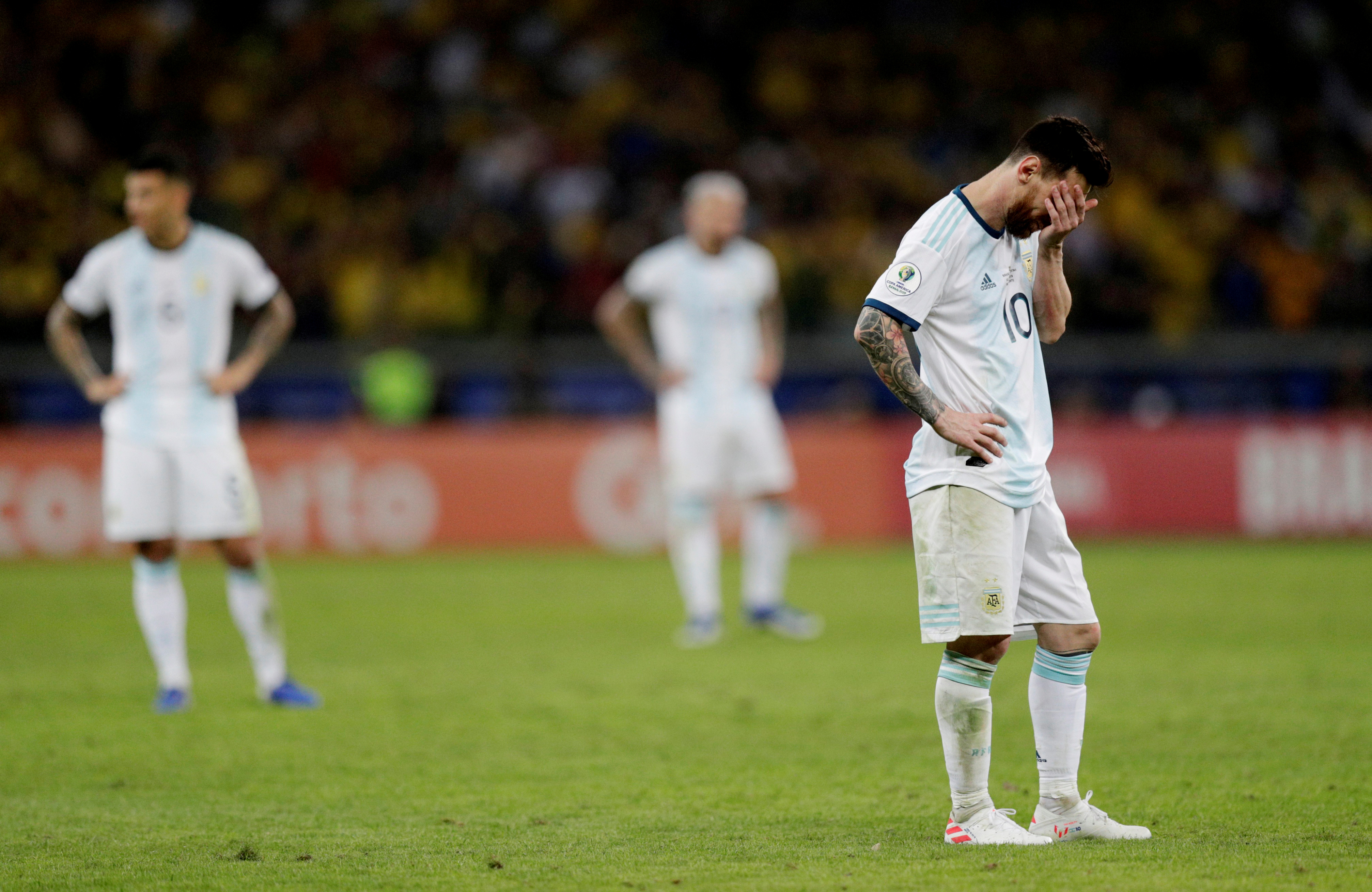 Messi fue uno de los principales críticos del arbitraje en el juego contra Brasil.