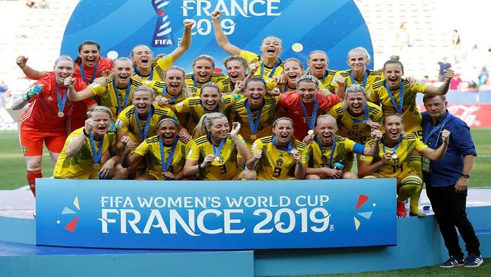 Suecia consiguió este sábado el tercer lugar de la Copa Mundial Femenina luego de vencer 2-1 a Inglaterra.