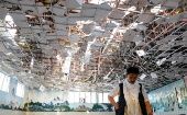 Salón de bodas dañado después de un atentado terrorista en Kabul, Afganistán, que dejó 63 muertos el pasado 18 de agosto.