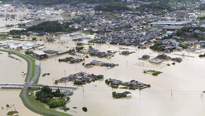 14 ciudades han sido afectados por las fuertes lluvias en Japón.