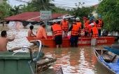 Centenares de personas han sido llevadas a albergues tras las inundaciones registradas en Tailandia. 