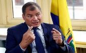 El expresidente Correa apuntó que la mejor salida a este conflicto es la respuesta democrática, que se adelanten elecciones y que el pueblo vote. 