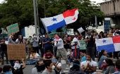 En las protestas participaron estudiantes de la Universidad de Panamá y se concentraron cerca de la Asamblea Nacional.
