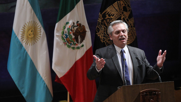 El presidente electo de Argentina, Alberto Fernández, ofreció una conferencia magistral en la Ciudad de México.