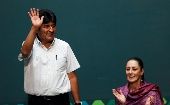 Evo Morales se mostró complacido con la elección de dos alteños para presidir la directiva del Congreso. 