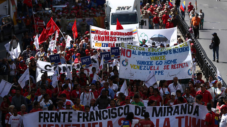 La convocatoria fue realizada por el primer vicepresidente del Partido Socialista Unido de Venezuela (PSUV), Diosdado Cabello, quien enfatizó que el Gobierno presidido por Nicolás Maduro jamás permitirá que se inmiscuyan en los asuntos internos del país.