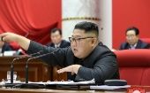 El líder norcoreano Kim Jong-un asiste a la quinta reunión plenaria del 7 ° Comité Central del Partido de los Trabajadores de Corea.