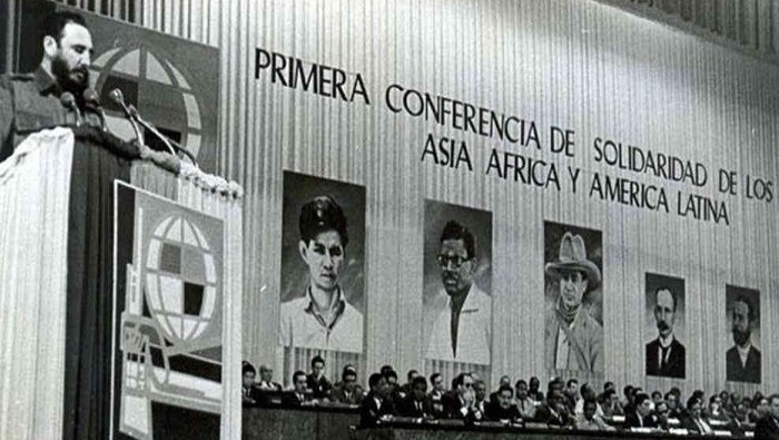El líder de la Revolución cubana, Fidel Castro, calificó la primera Conferencia Tricontinental como una “gran fiesta de solidaridad internacional”.