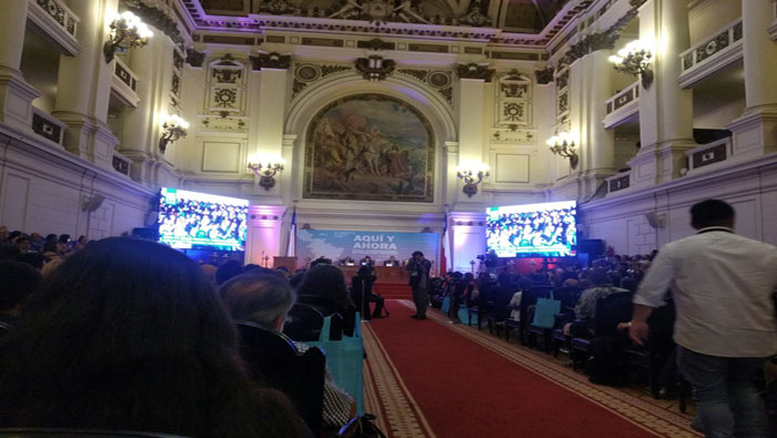 El Partido Progresista, en el primer panel del día, sugirió la construcción de una Asamblea Constituyente Soberana en Chile.