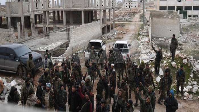 Miembros del ejército sirio también se enfrentaron al referido grupo terrorista en Idlib, contrarrestando la agresión registrada en al-Nerab.