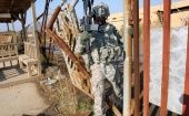 Un soldado estadounidense en la base militar Taji, cerca de Bagdad, la capital de Irak.