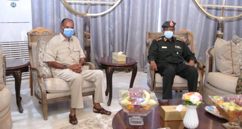 Ambos líderes se encontraron en Jartum, la capital sudanesa,bajo cumplimiento de protocolos sanitarios.