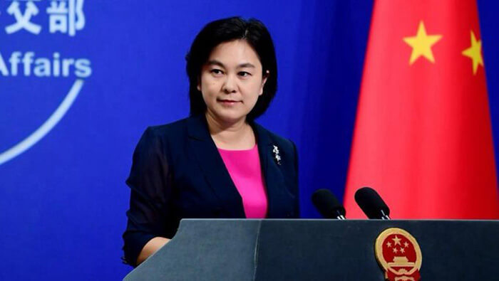 La portavoz del Ministerio de Asuntos Exteriores de China indicó que la medida afectará a algunas entidades estadounidenses.
