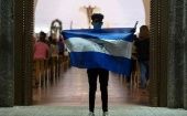Young man waves Nicaragua