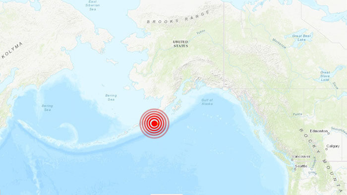 El epicentro del sismo se registro a 800 kilómetros al suroeste de la ciudad de Anchorage.