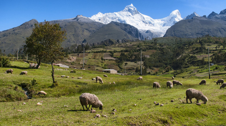 El cambio climático ha ocasionado grandes impactos en el Parque Nacional Huascarán (Perú) provocando la reducción del tamaño de los glaciares.