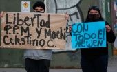 En Santiago de Chile hubo una manifestación el viernes en favor de los presos mapuche, misma que fue reprimida por Carabineros.