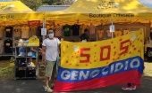 Activistas denunciaron el viernes en el Tour de Francia la grave situación de derechos humanos que se vive en Colombia.