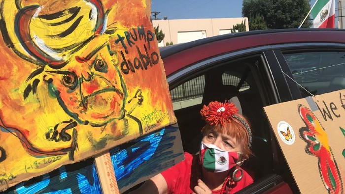 En Los Ángeles han ocurrido manifestaciones condenando la gestión de Trump de la pandemia.