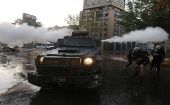  La manifestación fue reprimida con gases lacrimógenos lanzados por tropas del cuerpo policial Carabineros de Chile, apoyadas también por carros lanza aguas. 