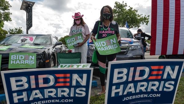 El binomio Biden-Harris marcha delante en la mayoría de las encuestas preelectorales en Estados Unidos.