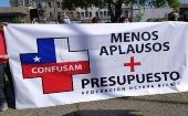 Durante el 2020 los trabajadores de salud de Chile han ido a las calles en varias oportunidades a exigir sus derechos.