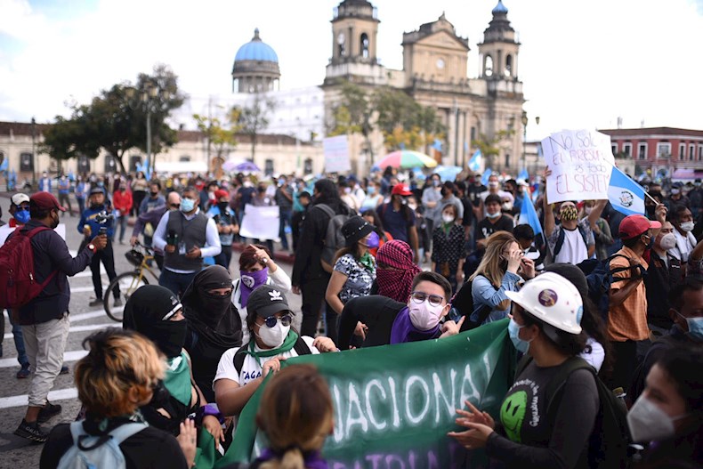 Las protestas contra el presidente Giammattei en Guatemala no han cesado desde el pasado mes de noviembre.