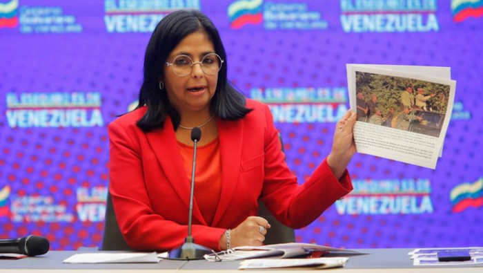 La vicepresidenta venezolana recordó las diferentes acciones que han llevado a cabo recientemente Guyana y Estados Unidos en torno al tema Esequibo.