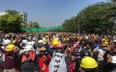 El llamado a paro convocado por los sindicatos en Myanmar ha contado con el apoyo popular.