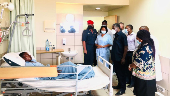 El vicepresidente Teodoro Nguema Obiang Mangue visitó el lunes a varios heridos por las detonaciones.