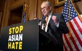 El representante de la mayoría demócrata en el Senado, Chuck Schumer, señaló que ya es momento de frenar los ataques contra los estadounidenses de origen asiático.