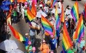 LGBTI activists take to the streets of San Salvador, El Salvador, April 2021.